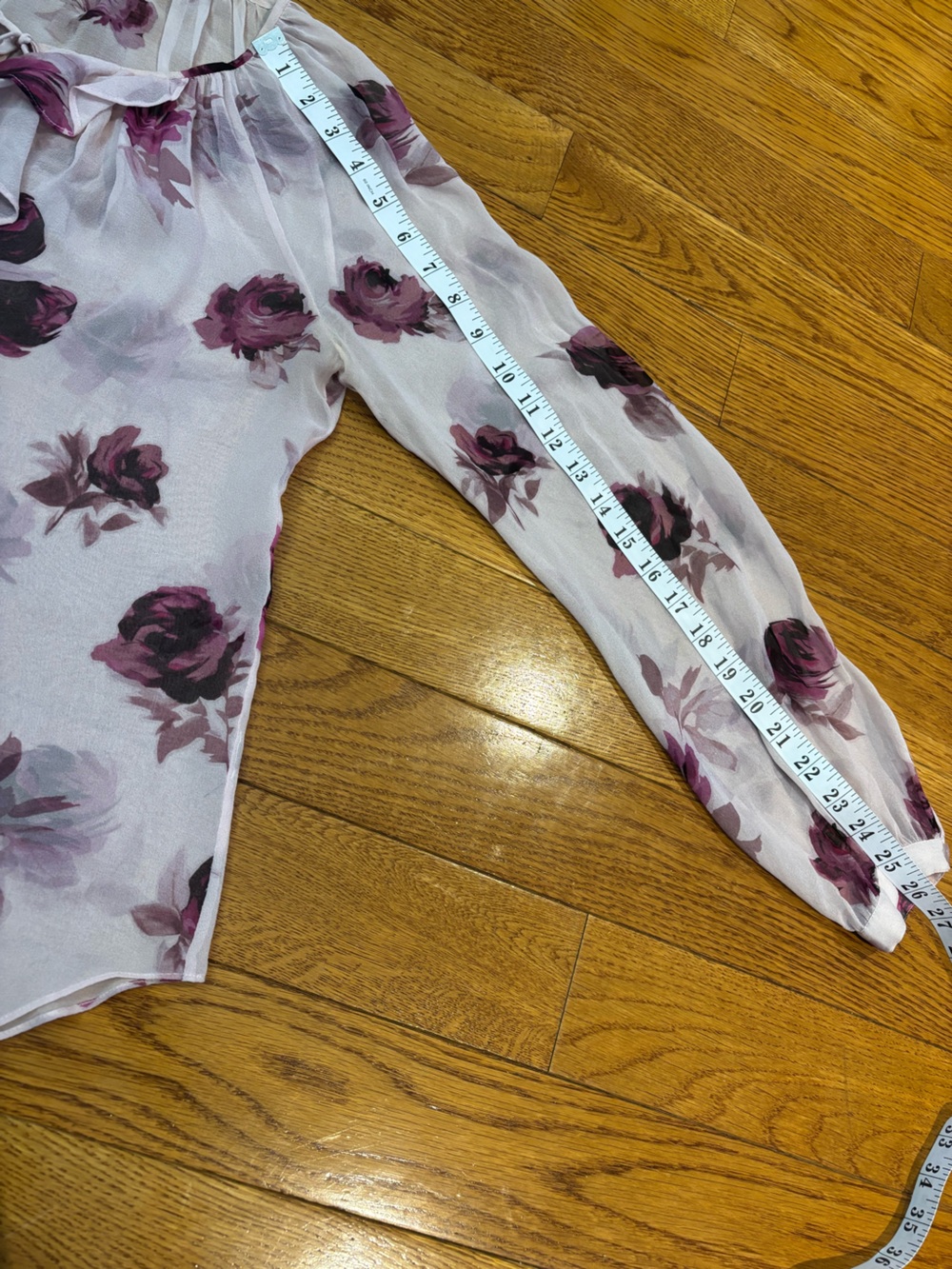 Kate Spade Encore Rose Print Ruffle Blouse - Picture 8 of 10